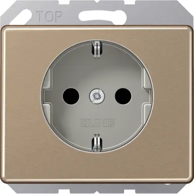 JUNG SL 520 NKI GB wandcontactdoos randaarde Safety+ SL500 goud-brons OP=OP