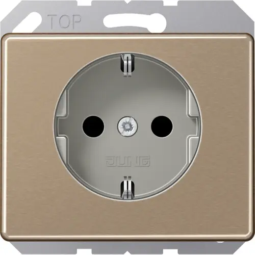 JUNG SL 520 NKI GB wandcontactdoos randaarde Safety+ SL500 goud-brons OP=OP