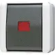 JUNG 834 W drukcontact 1-voudig 1 maakcontact met gescheiden meldcontacten opbouw IP44 WG800