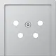 JUNG A 561 NTF AL centraalplaat telefoon 4-polig A-range aluminium