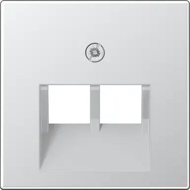 JUNG A 569-2 BFPLUA AL centraalplaat 2-voudig tbv RJ45 wandcontactdoos A-range aluminium