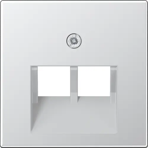 JUNG A 569-2 BFPLUA AL centraalplaat 2-voudig tbv RJ45 wandcontactdoos A-range aluminium
