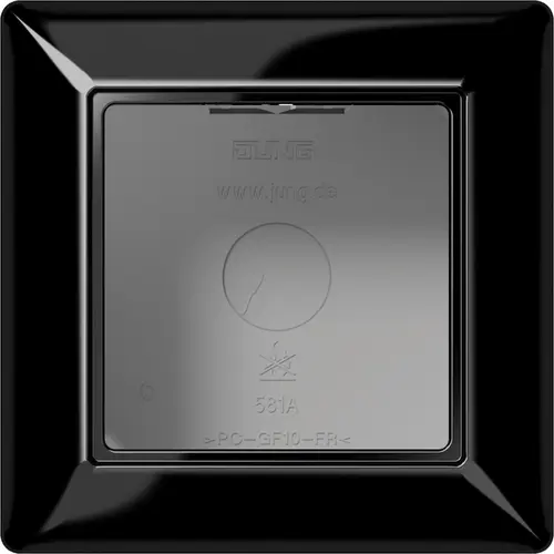 JUNG AS 581 A SW opbouwbak 1-voudig A-range zwart glans