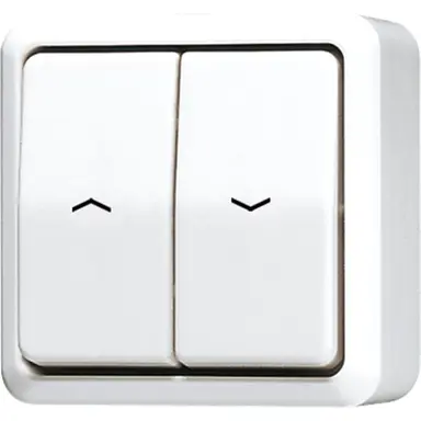JUNG 609 VA WW opbouw jaloezieschakelaar 1-polig AP600 alpine wit