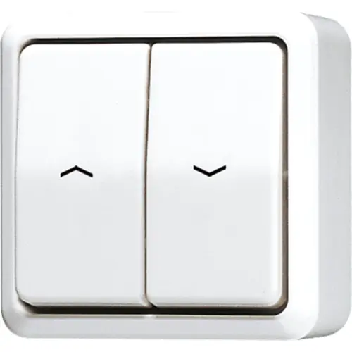 JUNG 609 VA WW opbouw jaloezieschakelaar 1-polig AP600 alpine wit