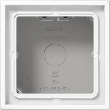 JUNG LS 581 A WW opbouwbak 1-voudig LS990 alpine wit