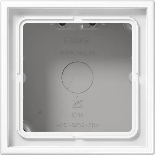 JUNG LS 581 A WW opbouwbak 1-voudig LS990 alpine wit