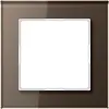 JUNG AC 581 GL MO afdekraam 1-voudig A Creation mokka glas