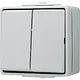 JUNG 605 W serieschakelaar 10A met onderbak IP44 WG600