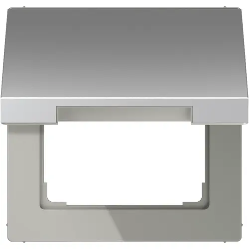 JUNG AL 2990 KL klapdeksel voor wandcontactdoos en centraaldelen van 50 x 50 mm LS990 aluminium