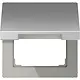 JUNG AL 2990 KL klapdeksel voor wandcontactdoos en centraaldelen van 50 x 50 mm LS990 aluminium