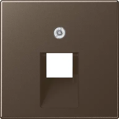 JUNG A 569-1 PLUA MO centraalplaat 1-voudig tbv RJ45 wandcontactdoos A-range mokka