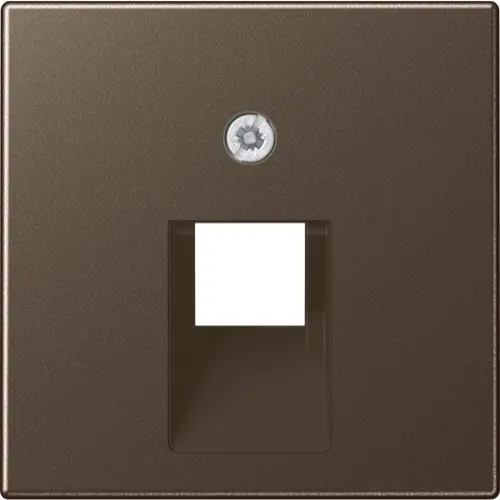 JUNG A 569-1 PLUA MO centraalplaat 1-voudig tbv RJ45 wandcontactdoos A-range mokka