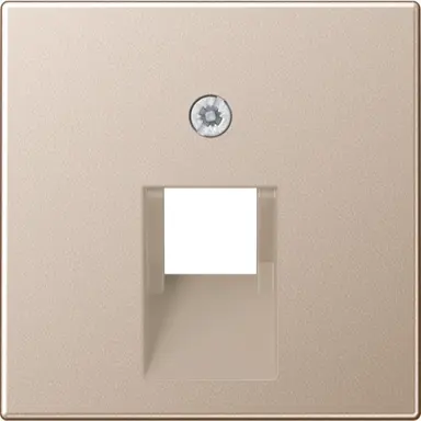 JUNG A 569-1 PLUA CH centraalplaat 1-voudig tbv RJ45 wandcontactdoos A-range champagne