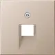 JUNG A 569-1 PLUA CH centraalplaat 1-voudig tbv RJ45 wandcontactdoos A-range champagne