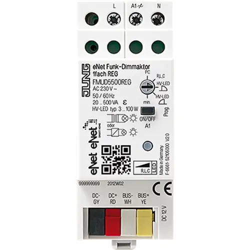 JUNG FM UD 5500 REG eNet dimactor 1-voudig DIN-rail montage
