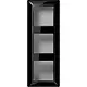 JUNG AS 583 A SW opbouwbak 3-voudig A-range zwart glans
