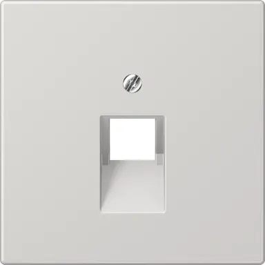 JUNG LS 969-1 UA LG centraalplaat 1-voudig tbv RJ45 wandcontactdoos LS990 lichtgrijs