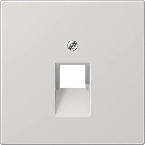 JUNG LS 969-1 UA LG centraalplaat 1-voudig tbv RJ45 wandcontactdoos LS990 lichtgrijs
