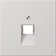 JUNG LS 969-1 UA LG centraalplaat 1-voudig tbv RJ45 wandcontactdoos LS990 lichtgrijs