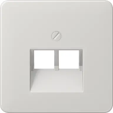 JUNG CD 569-2 UA LG centraalplaat 2-voudig tbv RJ45 wandcontactdoos CD500 lichtgrijs