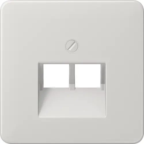 JUNG CD 569-2 UA LG centraalplaat 2-voudig tbv RJ45 wandcontactdoos CD500 lichtgrijs