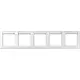 JUNG AS 5850 NA WW afdekraam 5-voudig horizontaal met tekstvenster AS500 alpine wit