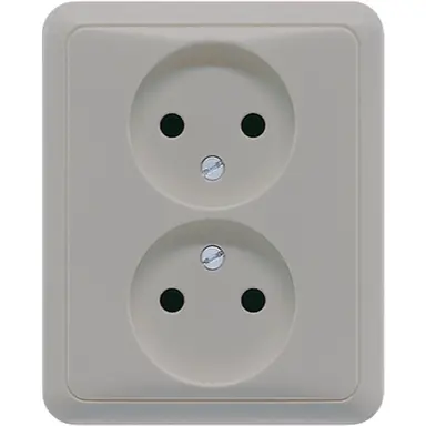 JUNG CD 5010 GR wandcontactdoos vlak zonder randaarde CD500 grijs