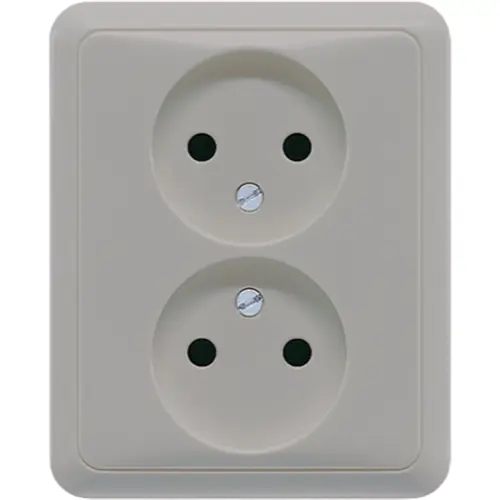 JUNG CD 5010 GR wandcontactdoos vlak zonder randaarde CD500 grijs