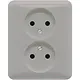 JUNG CD 5010 GR wandcontactdoos vlak zonder randaarde CD500 grijs