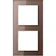 JUNG AC 582 GL MO afdekraam 2-voudig A Creation mokka glas