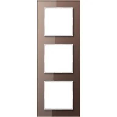 JUNG AC 583 GL MO afdekraam 3-voudig A Creation mokka glas
