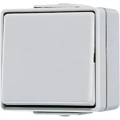 JUNG 606 W wisselschakelaar 10A met onderbak IP44 WG600