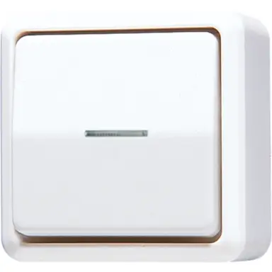 JUNG 606 KO5 A WW opbouw wisselschakelaar met controlelamp 10A AP600 alpine wit