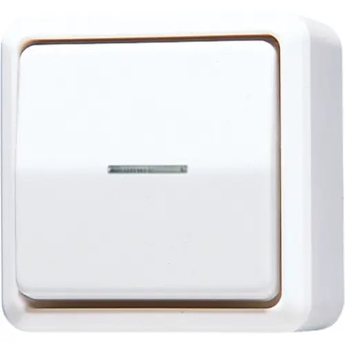 JUNG 606 KO5 A WW opbouw wisselschakelaar met controlelamp 10A AP600 alpine wit