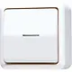 JUNG 606 KO5 A WW opbouw wisselschakelaar met controlelamp 10A AP600 alpine wit