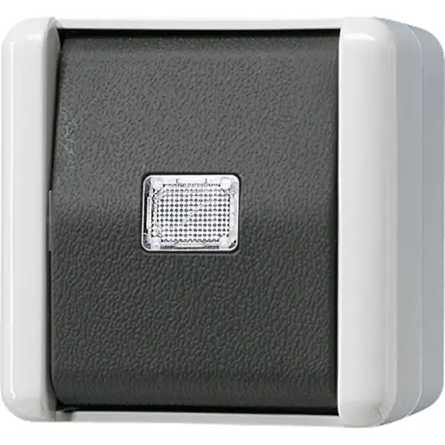 JUNG 833 W drukcontact 1-voudig 1 wisselcontact opbouw IP44 WG800
