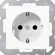 JUNG A 1520 NKI WW wandcontactdoos randaarde Safety+ A-range alpine wit