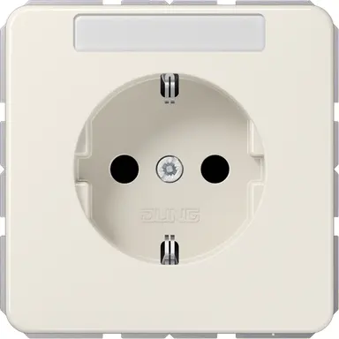 JUNG CD 1520 NNA wandcontactdoos randaarde tekstvenster CD500 creme