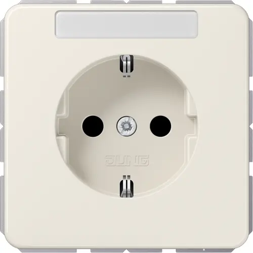 JUNG CD 1520 NNA wandcontactdoos randaarde tekstvenster CD500 creme
