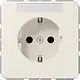 JUNG CD 1520 NNA wandcontactdoos randaarde tekstvenster CD500 creme