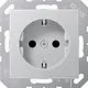 JUNG A 1520 N AL wandcontactdoos randaarde A-range aluminium