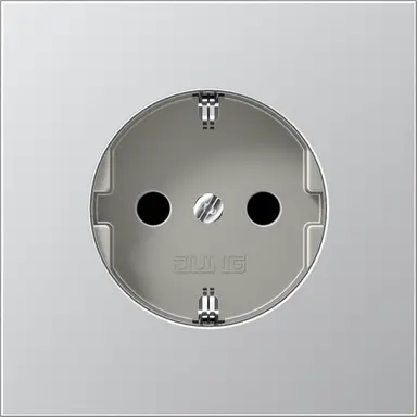 JUNG AL 1520 NKI wandcontactdoos randaarde Safety+ LS990 aluminium