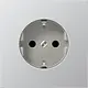 JUNG AL 1520 NKI wandcontactdoos randaarde Safety+ LS990 aluminium