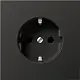 JUNG AL 1520 NKI AN wandcontactdoos randaarde Safety+ LS990 antraciet gelakt aluminium