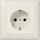 JUNG AS 1520 NKI wandcontactdoos randaarde Safety+ met volle afdekplaat AS500 creme