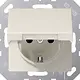JUNG AS 1520 NKIKL wandcontactdoos randaarde Safety+ klapdeksel AS500 creme