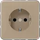 JUNG CD 1520 N GB wandcontactdoos randaarde CD500 goud brons