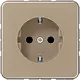 JUNG CD 1520 NKI GB wandcontactdoos randaarde Safety+ CD500 goud brons