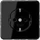 JUNG CD 1520 NKI SW wandcontactdoos randaarde Safety+ CD500 zwart glans